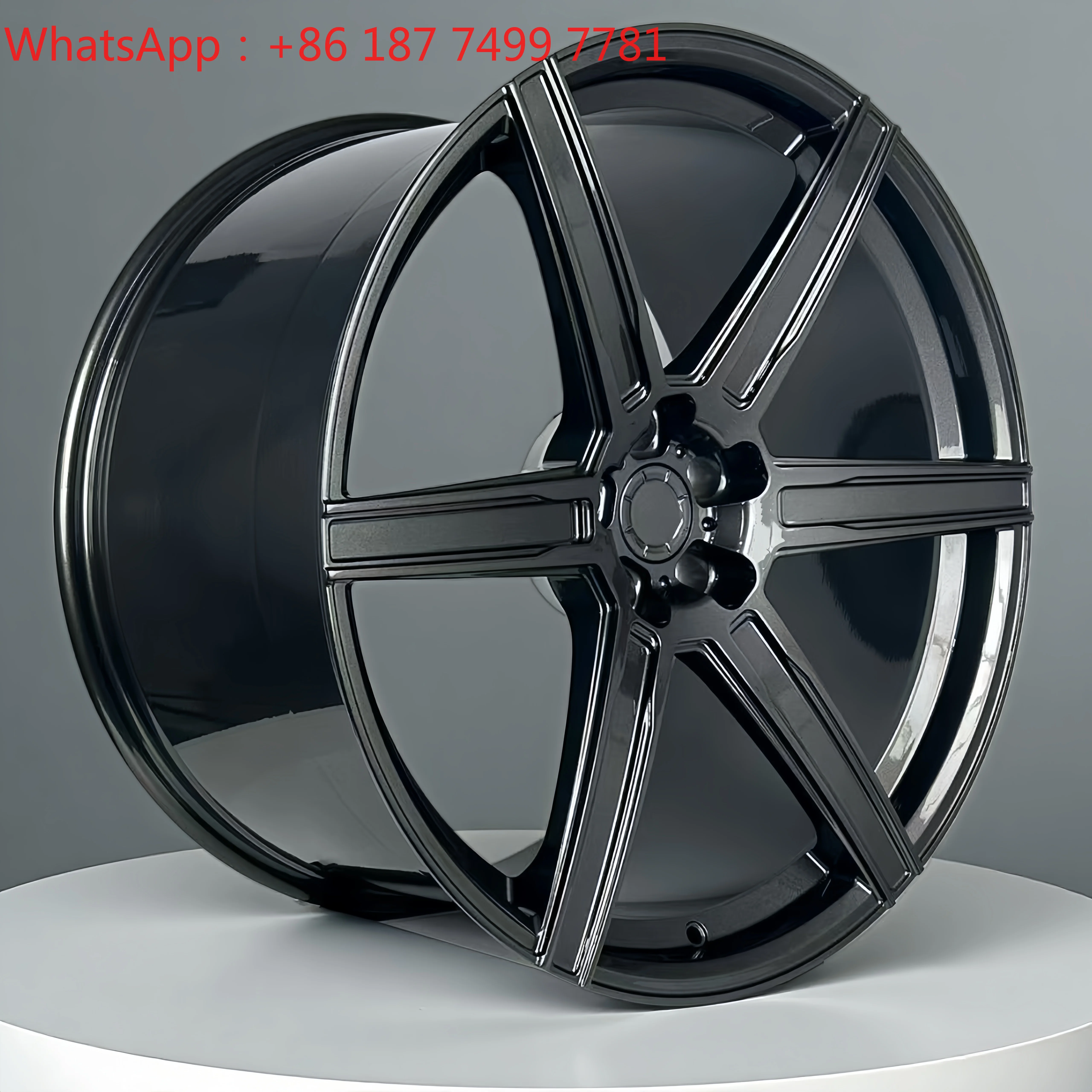 Custom Black Five Spoke Forged Aluminum Alloy Rims 17-20 Inch Universal Modified Passenger Car Wheels