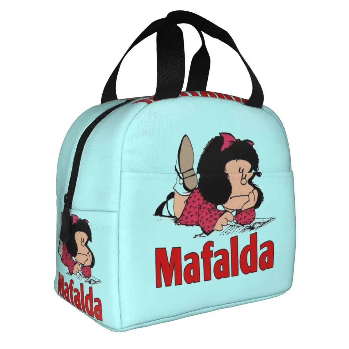 Mafalda Manga Lunch Bag Women Cooler Thermal Insulated Lunch Boxes for School