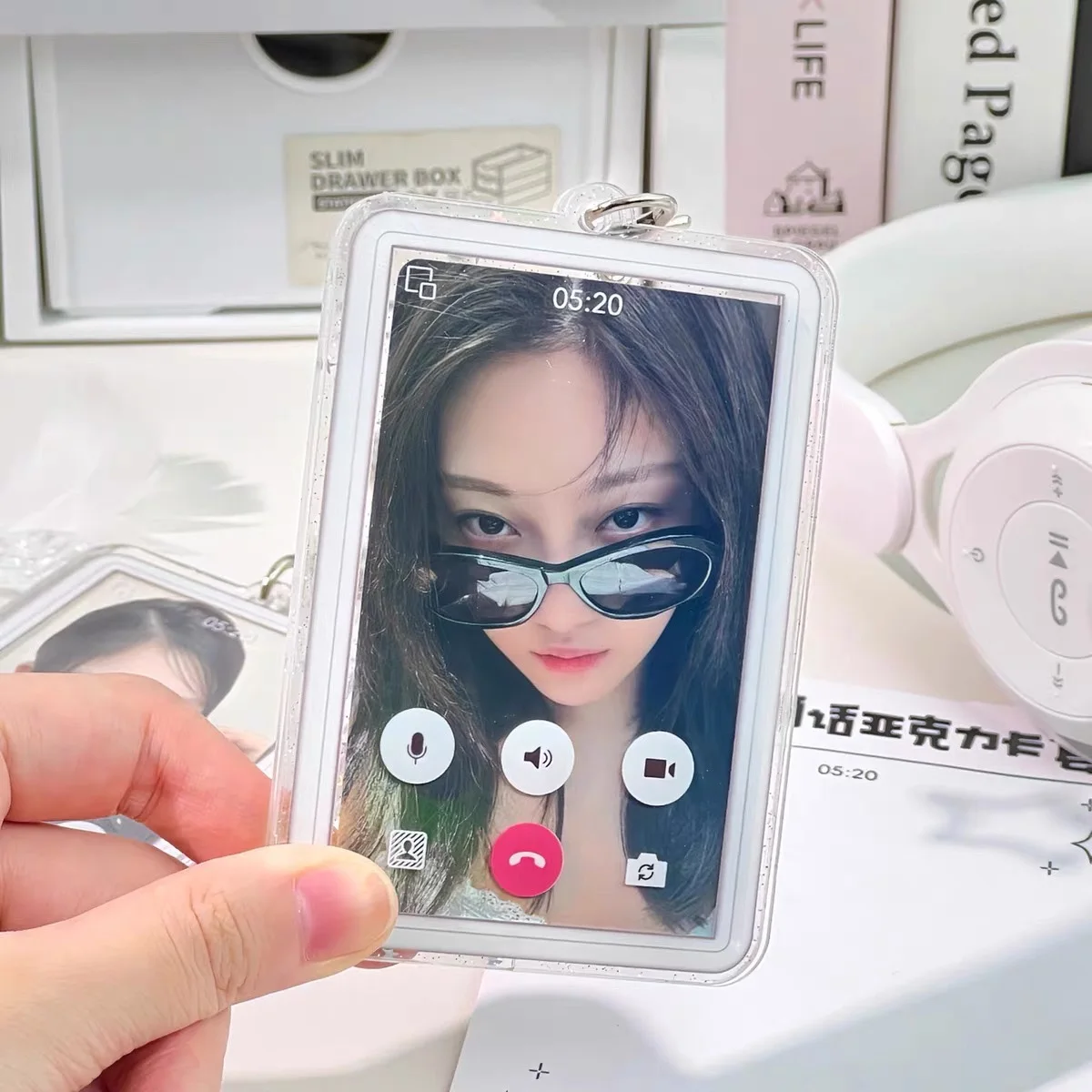 Ins Style Photo Card Holder Postcard Protective Cases 3 Inch Transparent Video Call Card Sleeves Acrylic Kpop Photo Cards Holder