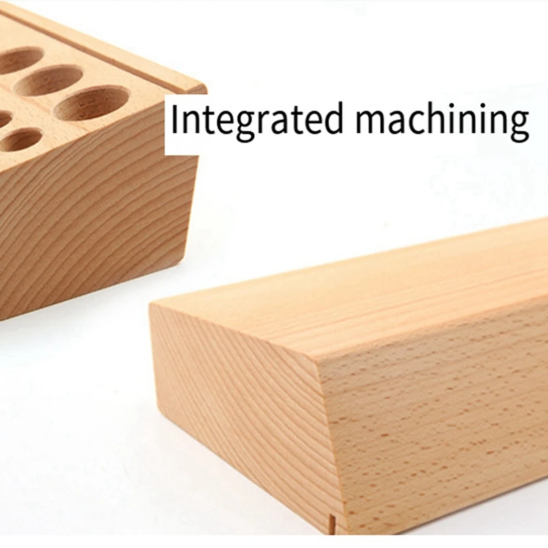 Tool Rack 68 Hole Manual DIY Beech Wood Tool Table Storage Rack Printing Tool Rack Storage Tool Box Easy Install Easy To Use