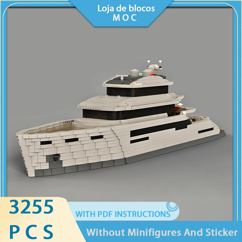 

Exquisite New Product MOC Building Blocks Luxury Yacht Model Superyacht "LILY" Modularfestival Toy DIY Gift Assembly Set