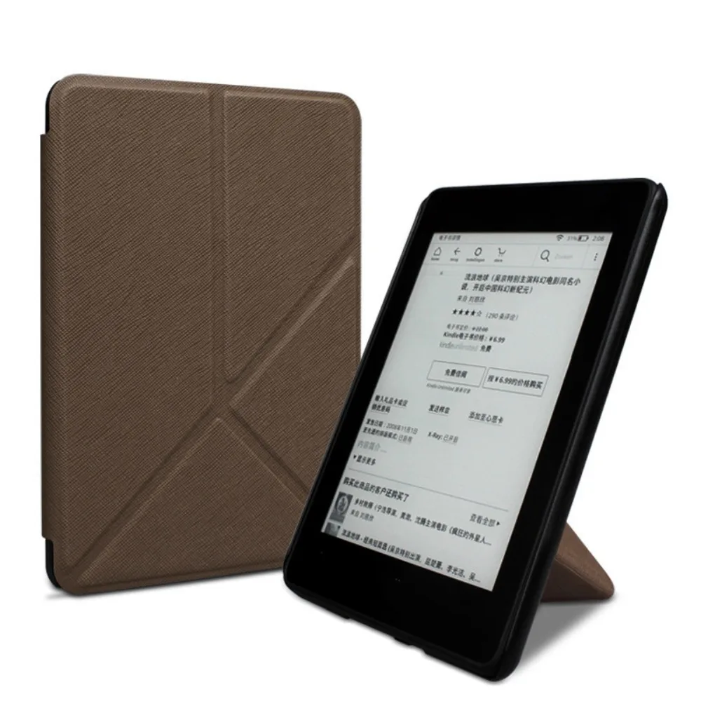 Étui de protection en cuir pour Kindle Paperwhite 2024 12e/Turnsoft, 7 pouces, support pliable SA568B