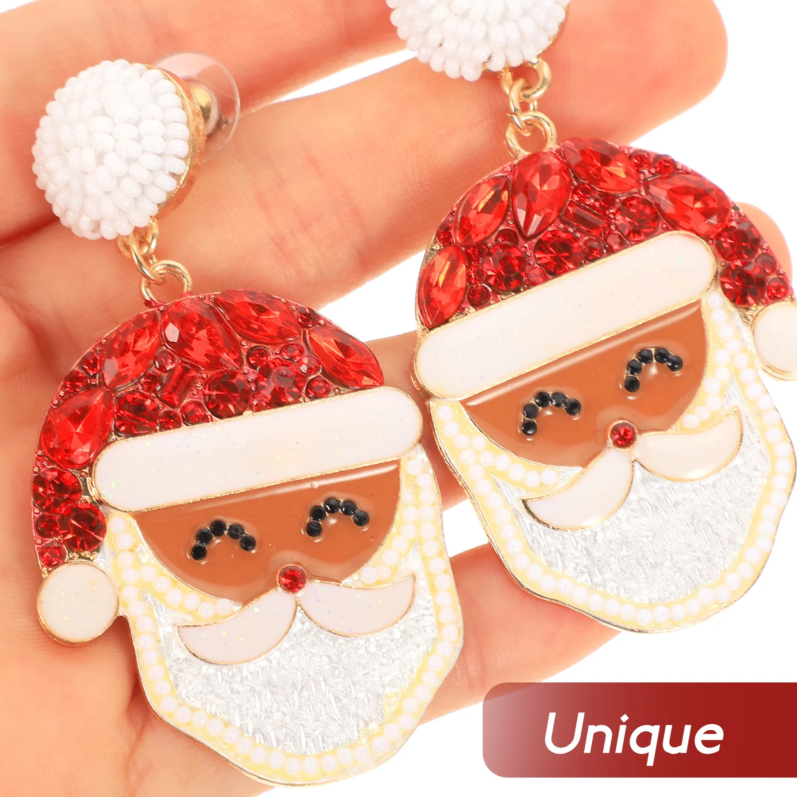 

1Pair Santa Earrings Christmas Stud Earrings for Girls Women Xmas Dangle Ear Jewelry Holiday Gift Xmas Ear Dangler