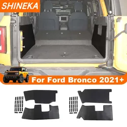 SHINEKA Car Trunk Mats Tailgate Both Sides Protective Pads For Ford Bronco 2/4 Door 2021 2022 2023 2024 Up Interior Accessories