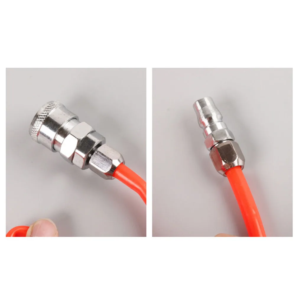 

Recoil Air Hose Coiled Air Compressor Hose Flexible Kink Lightweight Durable Weather Resistant Oil Resistant Red High Visibility