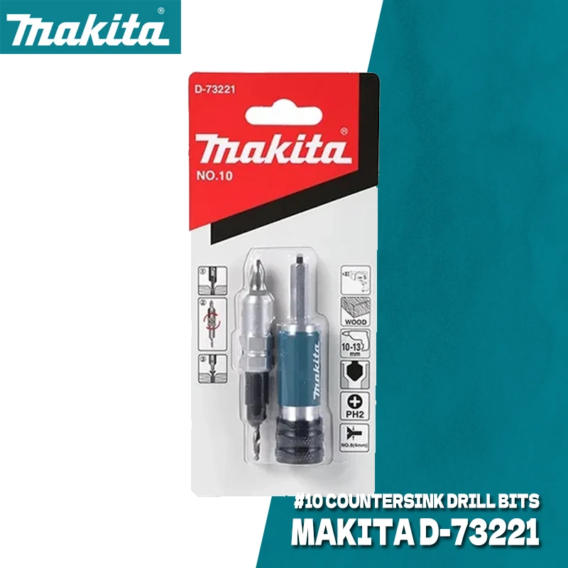 Imagem -04 - Makita-acessórios de Broca Multifuncionais Countersink Drive Bit Combinação Batch D73209 D-73215 D-73221 10