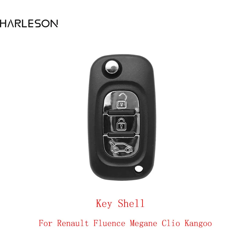 

2/3 Buttons Filp Car Remote Key Case shell for Renault Fluence Clio Megane Kangoo Modus Auto Key With HU83/NE73/VA2 Blade