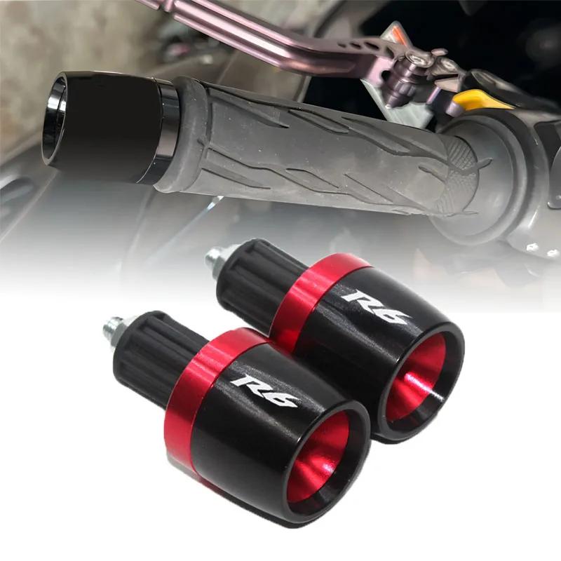 Motorcycle Accessories CNC Aluminum Handlebar Grips Bar End Plugs Fit For YZF-R6 YZFR6 YZF R6