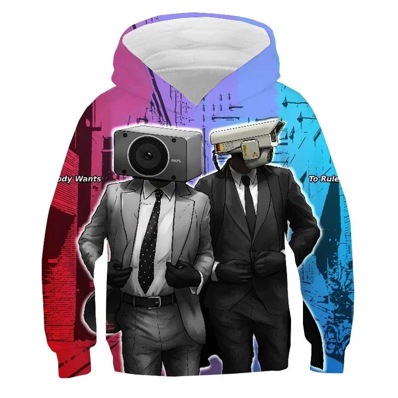 Skibidi Toilet Hoodie boys Girls Pullover Tops Speaker Man Print Sweatshirts kids Cartoon Sportswear Children Clothes