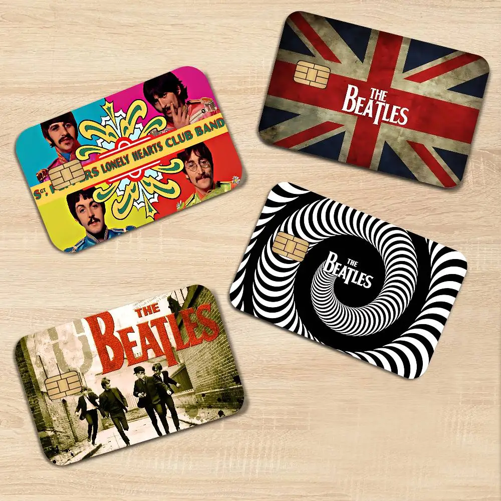 The B-Beatles Rock Band Star Game Film Cover Sticker Case for Small Chip Credit Debit Card Front Side