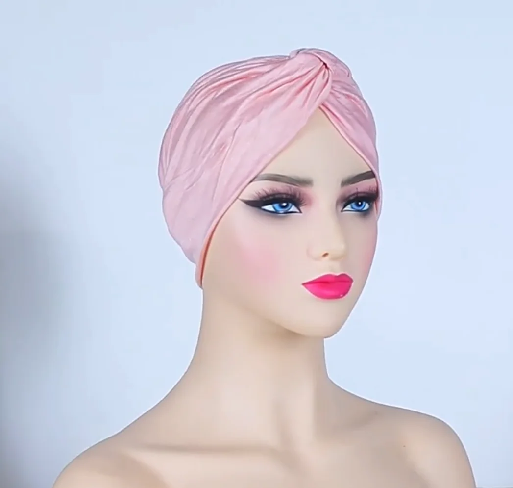 

Твист-тюрбан, хиджабы, женский мусульманский капот, модальный хлопковый платок, химиотерапевтическая шапка, повязка на голову от выпадения волос, шляпа от рака, банданы, повязка на голову Mujer