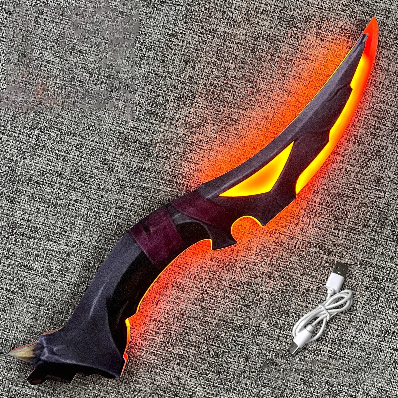 34 centimetri Valorant Gioco LED Ricarica Glow Toy Cos Puntelli Nightblade Spada laser Coltello acrilico Giocattolo Spada Giocattoli fantastici Regali per gli amici