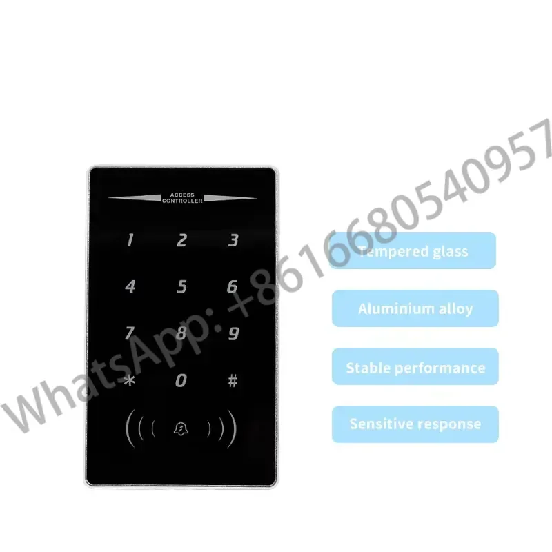 IP68 Waterproof Metal Case Keypad RFID 13.56Mhz Proximity IC Card Standalone Access Control Machine with 10000 Users