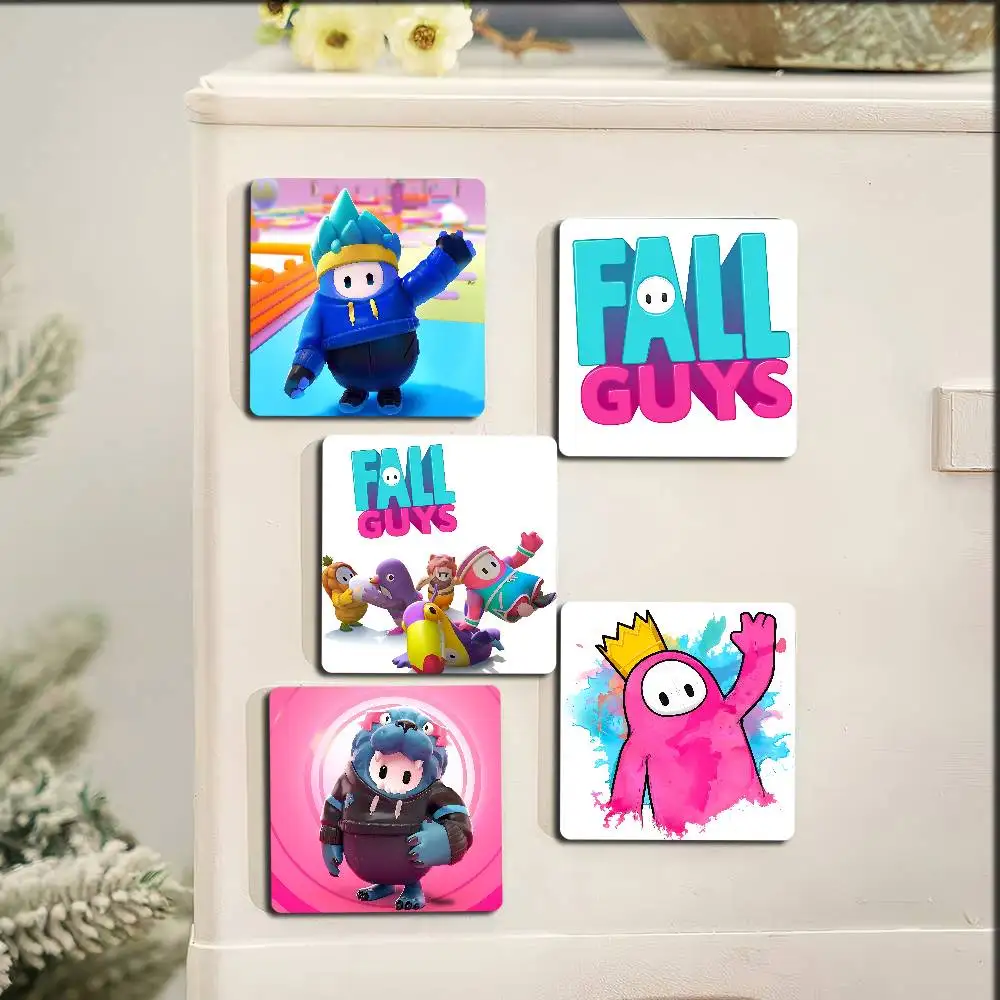 F-Fall G-Guys لعبة شخصية مغناطيس الثلاجة صور هدايا مخصصة صورة مربعة الثلاجة المطبخ ديكور المنزل Souirs