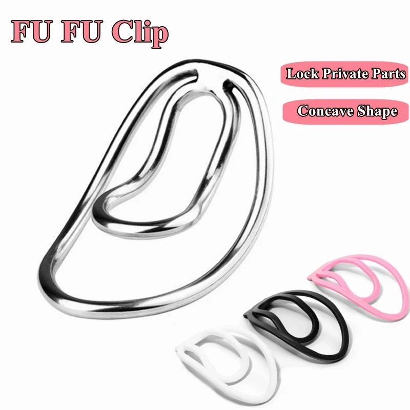 Panty Chastity With The Fufu Clip For Sissy Male Mimic Female Pussy Chastity Device Light Plastic Trainingsclip Cock Cage Sextoy