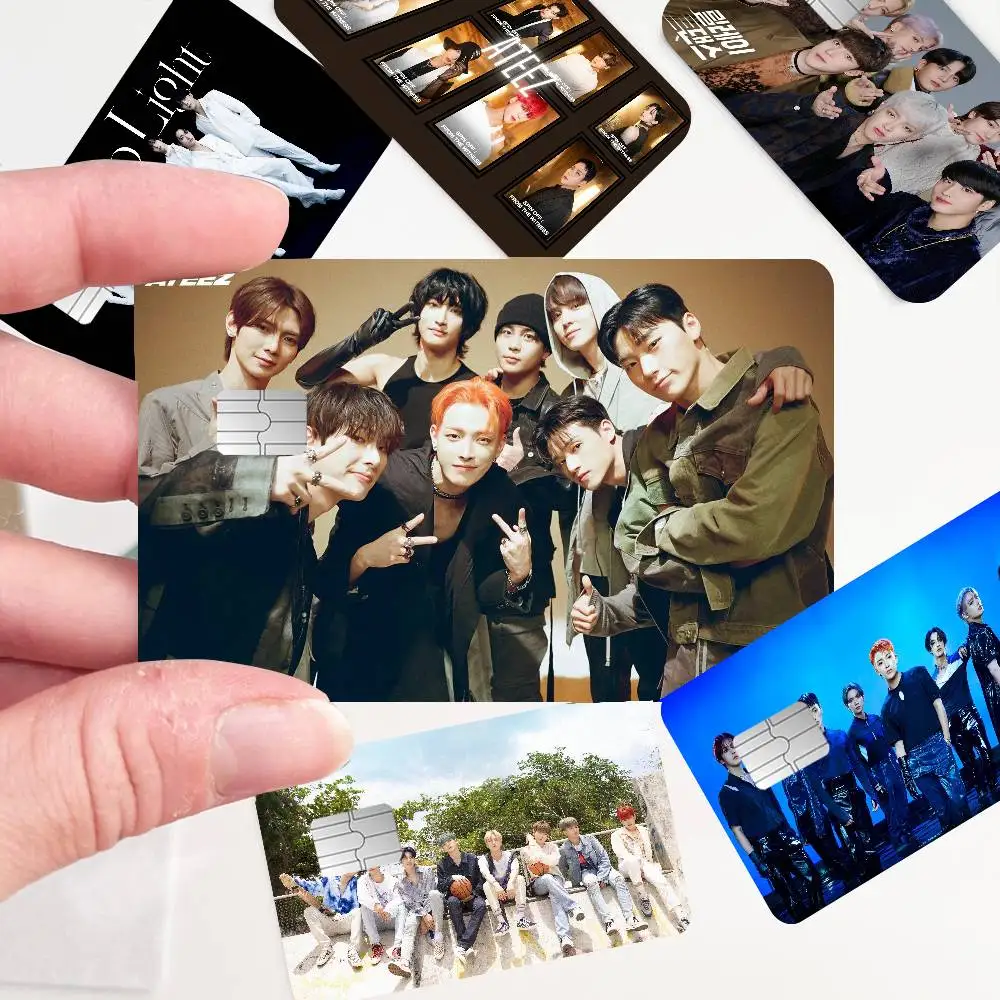 A-ATEEZs KPOP Anmie Sticker Film Skin Cover for Credit Card Debit Bank Card Front
