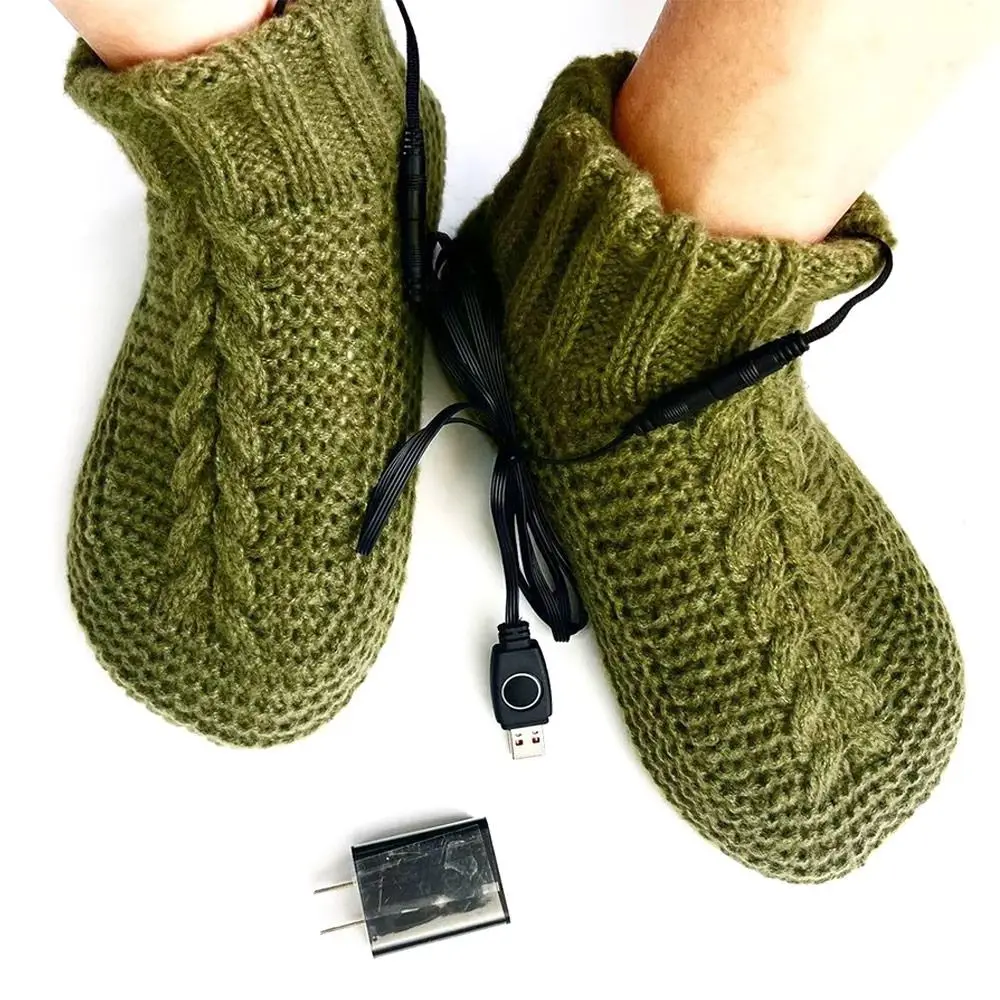 

Зимние теплые носки с USB-подогревом, термомягкие теплые носки для ног, быстрый нагрев, носки с электрическим подогревом, спорт на открытом воздухе