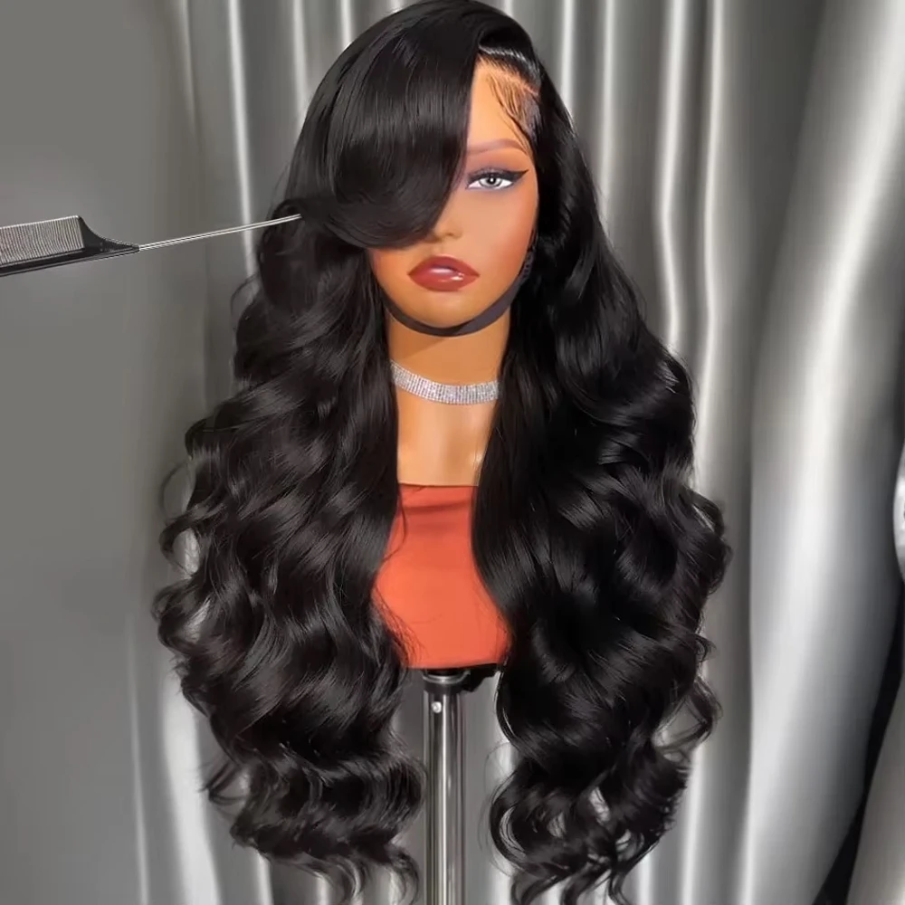 

250 Density Body Wave 13x6 HD Transparent Lace Frontal Wigs Human Hair 30 40 Inch 13x4 Pre Plucked Lace Front Wig For Women