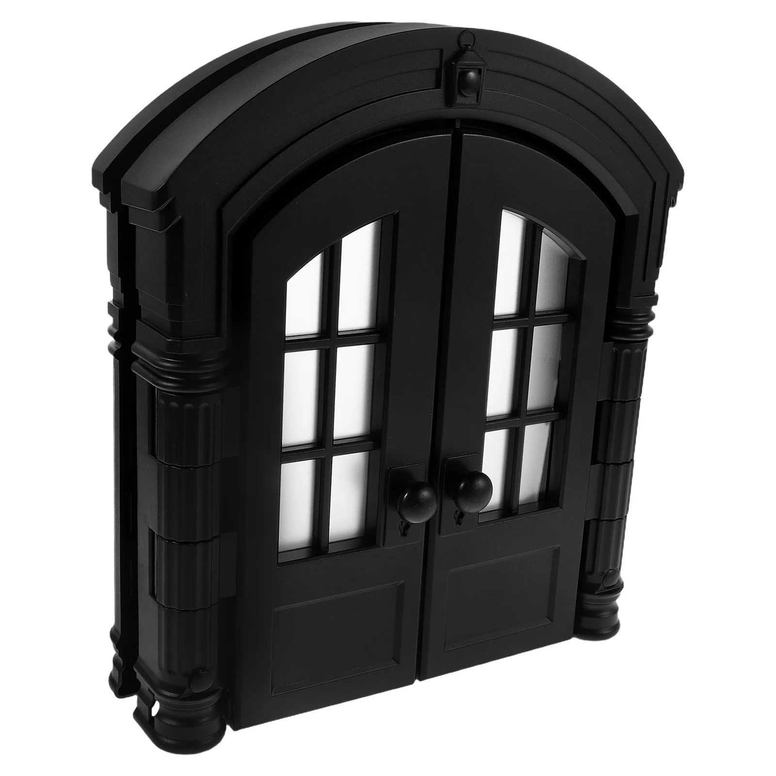 

Pet Door for Indoor Use Black Double Opening Cat Door for Interior Doors Wall Mounted Dog and Cat Entry Flap No Tools Needed