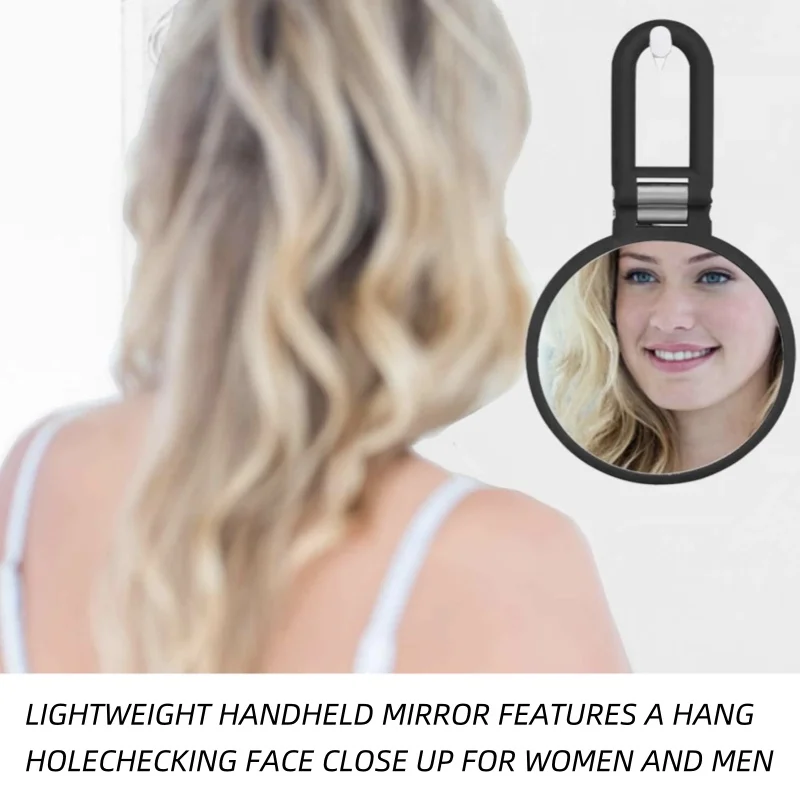 Magnifying Handheld Mirror Double Sided, 1 x 15x Magnification Hand Mirror, Travel Folding Stand Adjustable Dressing Table