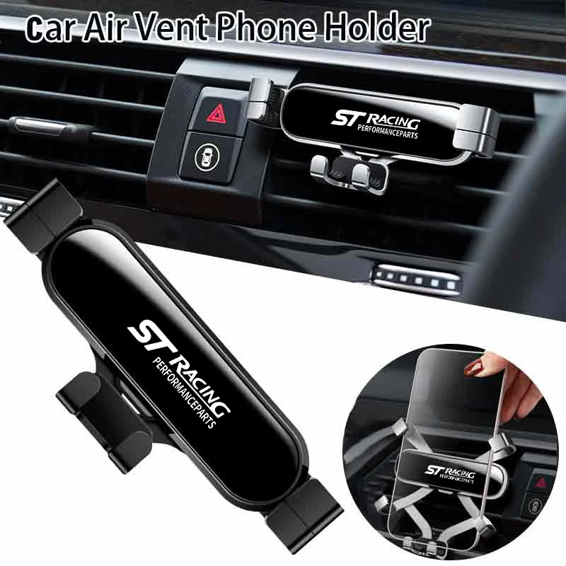 Car Cell Phone Holder Vent Gravity GPS Bracket Phone Support Accessories For Ford ST Line Racing RS S Kuga Fiesta Fusion Mondeo