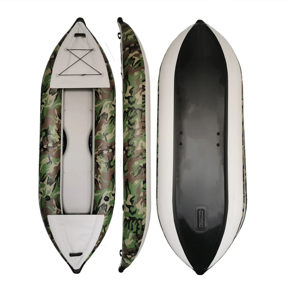 

2024 OEM Design Camo Drop Stitch PVC 1 Person Folding Kayak Inflatable Canoe