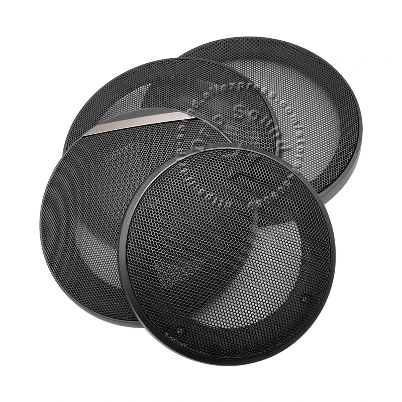 For 4"/5"/6"/6.5" Inch Speaker Grill Cover Hige-grade Car Audio Decorative Circle Metal Mesh Grille Protection Net #Black view 2