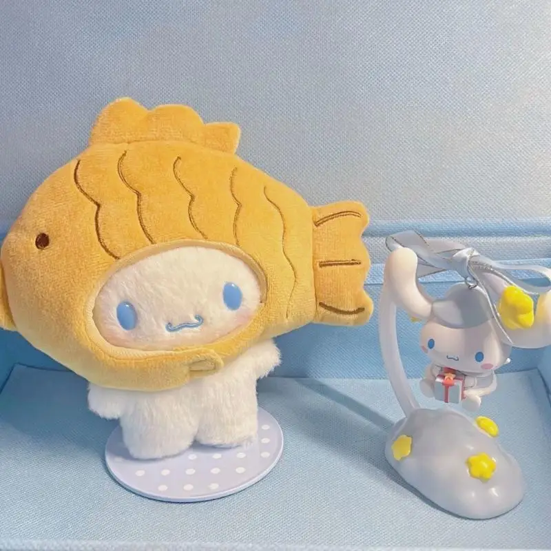 Sanrio Cinnamoroll Become Fish Pluszowa lalka Kreskówka Super urocza zabawka dekoracyjna Prezent urodzinowy dla dzieci Wypchana zabawka Anime Peryferia