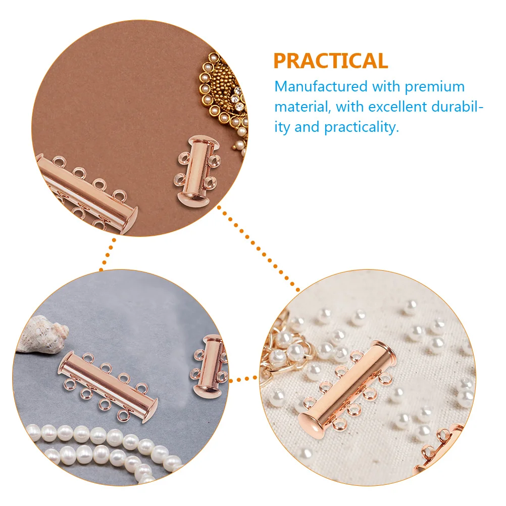 

2pcs Metal Buckle Bracelet Necklace Connector Clasp Jewelry Making Repair Replacement Magnetic Layering Clasps Lightweight