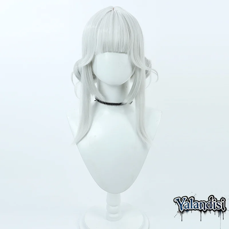 Yalandisi& Cosplay Wig 60cm Sliver White Color Wigs Heat Resistant Wig+Wig Cap