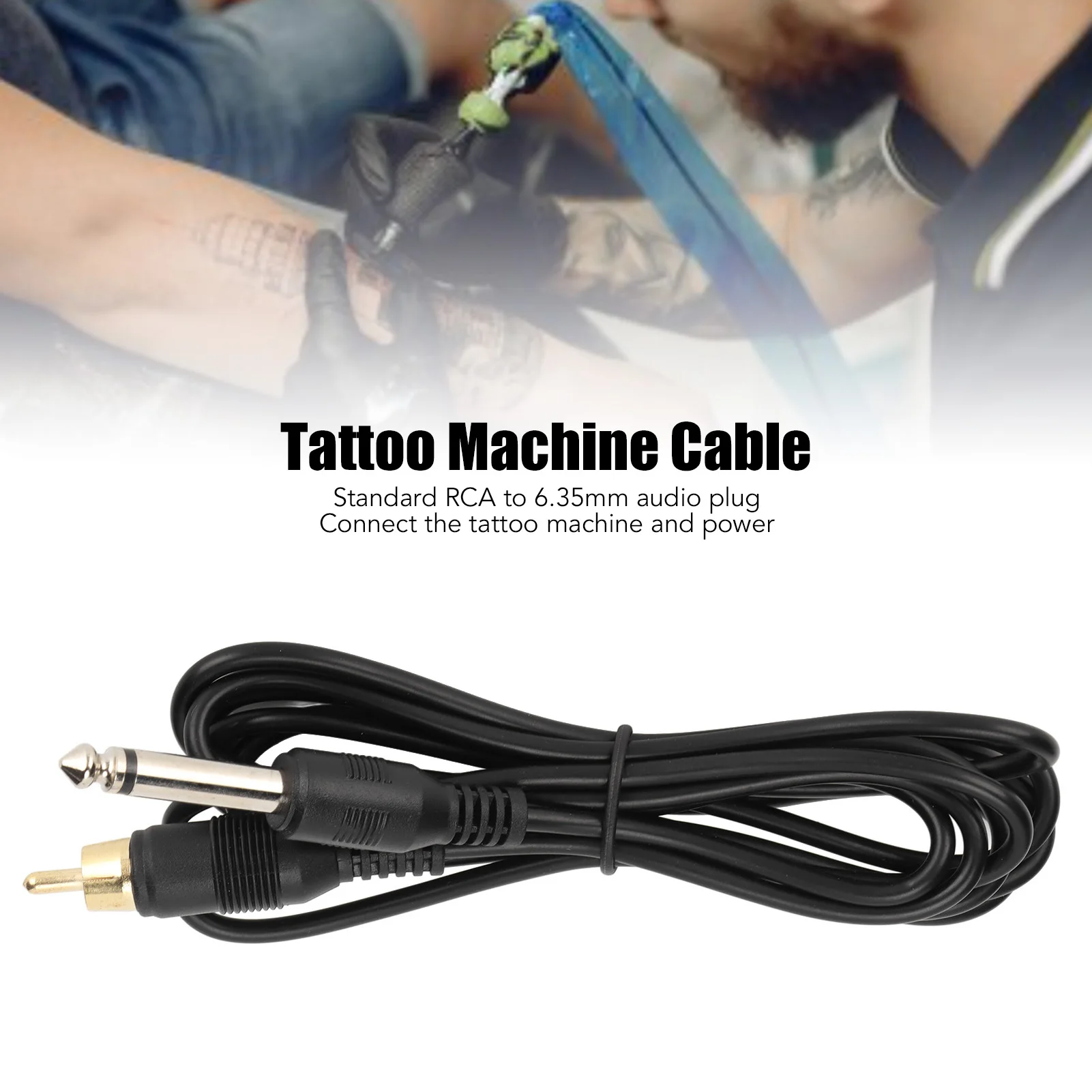 2m Interface Tattoo Clip Cable Tattoo Machine Power Supply Connector PVC Cord RCA Tattoo Wire