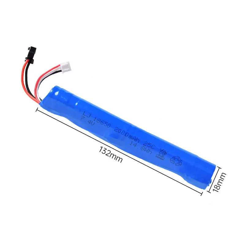 Rechargeable Battery For Water Ball Automatic Pneumatic Toys Gun/Electric Splatter Ball Gun 7.4V 2000mAh with SM Plug