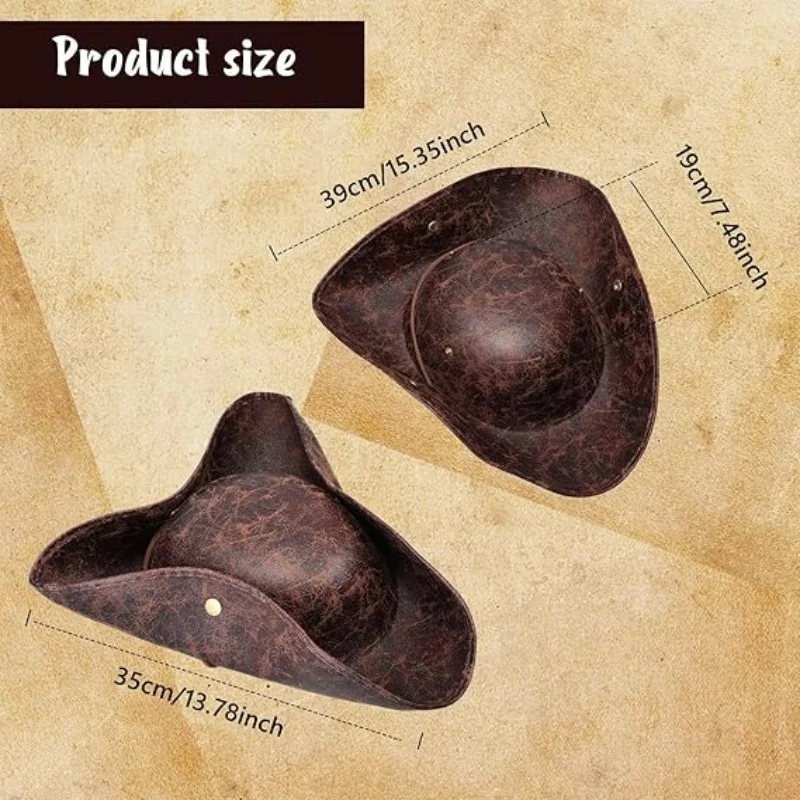 Faux Leather Pirate Hat Vintag - Leather Work Hat 评论和价格