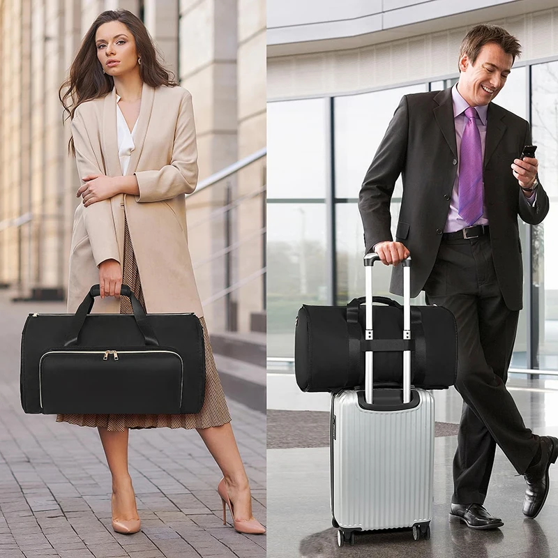 Foldable Luggage Bag Portable Travel Garment Bags Large Capacity Duffel Pack Expandable Clothes Storage Backpacks Shoulder bags