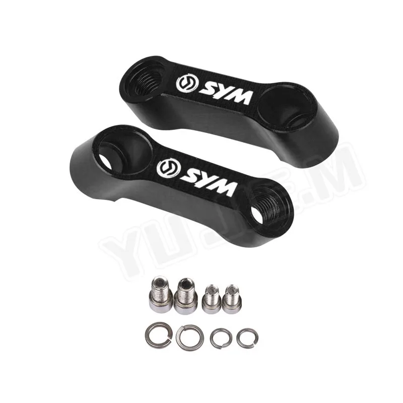 2pcs Motorcycle Rearview Mirrors Extension Riser Mirror Extender Adapters Riser Supplies Rear View Base Mirrors For Sanyang SYM image 5