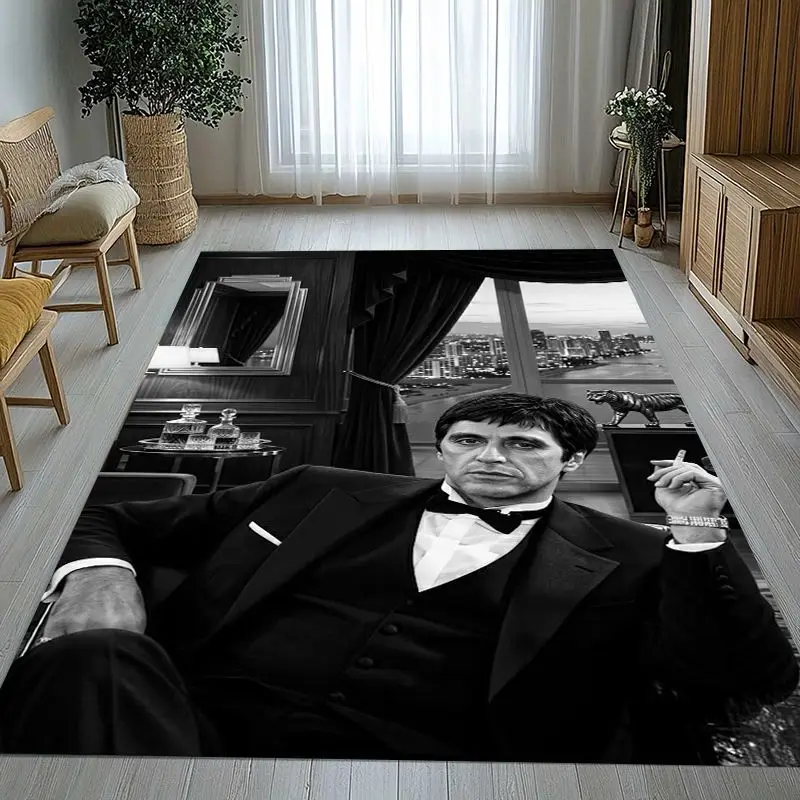 Vintage Movie The Godfather Vito Corleone Soft Non-Slip Area Rug for Living Room,Bedroom Playroom Carpet Mat for Sofa,Home Decor