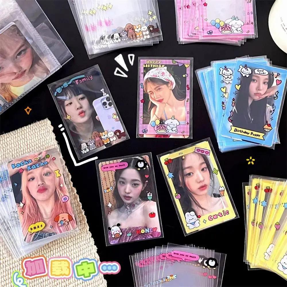 Display Sleeves Small Card Case Photo Protective Transparent Card Film Cartoon Idol Picture Photo Card Holder Stationery