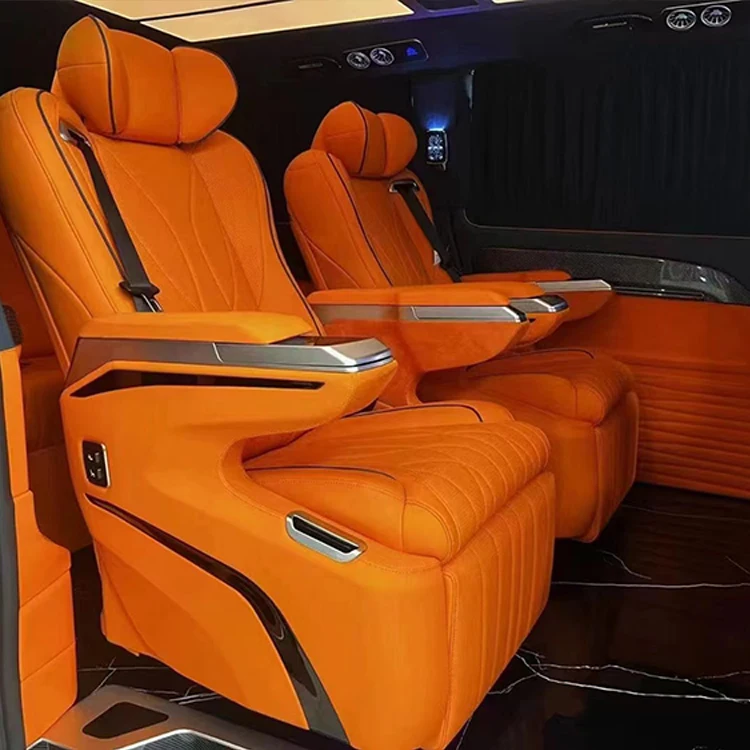VIP Aviation Seats With Adjustable Angle And Nappa Material For MPV Limousine RV Motorhome Camper Van Interior Conversion For RV