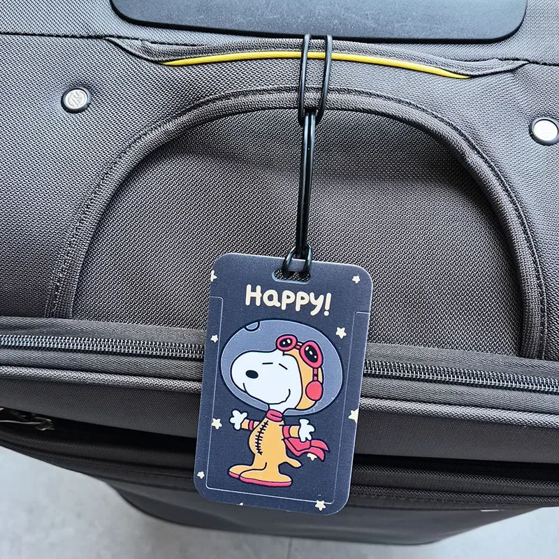 Snoopy Luggage Tags Cartoon Portable Luggage Tag Suitcase Identifier Label BoardingTag Name ID Address Holder Travel Accessorie