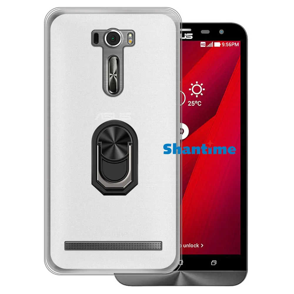 Luxury Shockproof Ring Holder For Asus Zenfone 2 Laser ZE601KL Case Soft Silicone TPU Protective Holder Cover