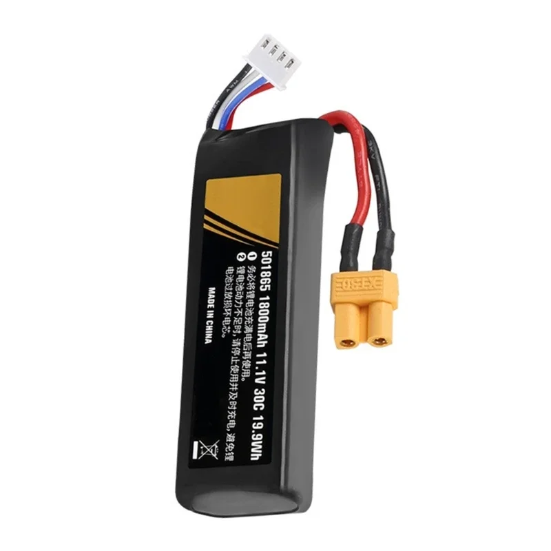 Airsofts LiPo Battery 3S 11.1V 1800mAh 501865 Electric Toy 11.1V Rechargeable 3S LiPo 30C Battery