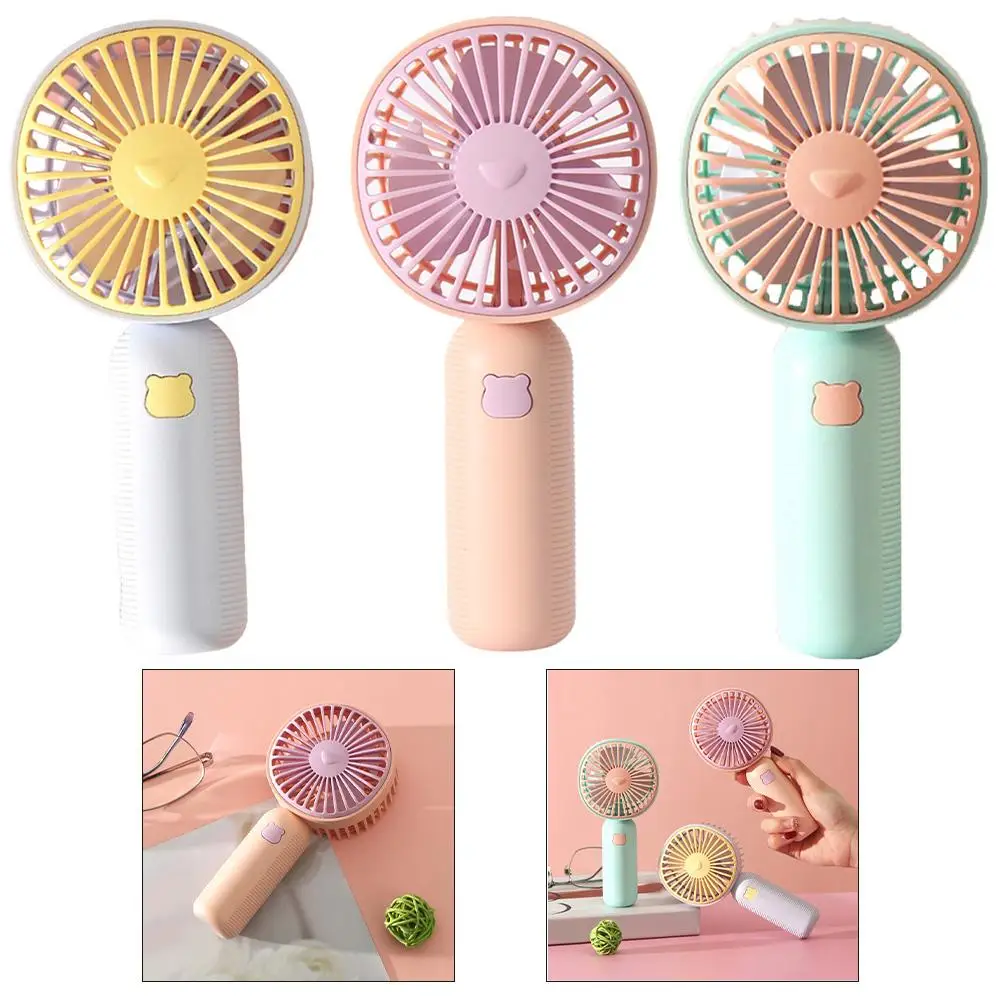 Handheld Mini Charging Fan Mini USB Cartoon Portable Mini Pocket Charging Outdoor Fan Small Student Charging Small Fan