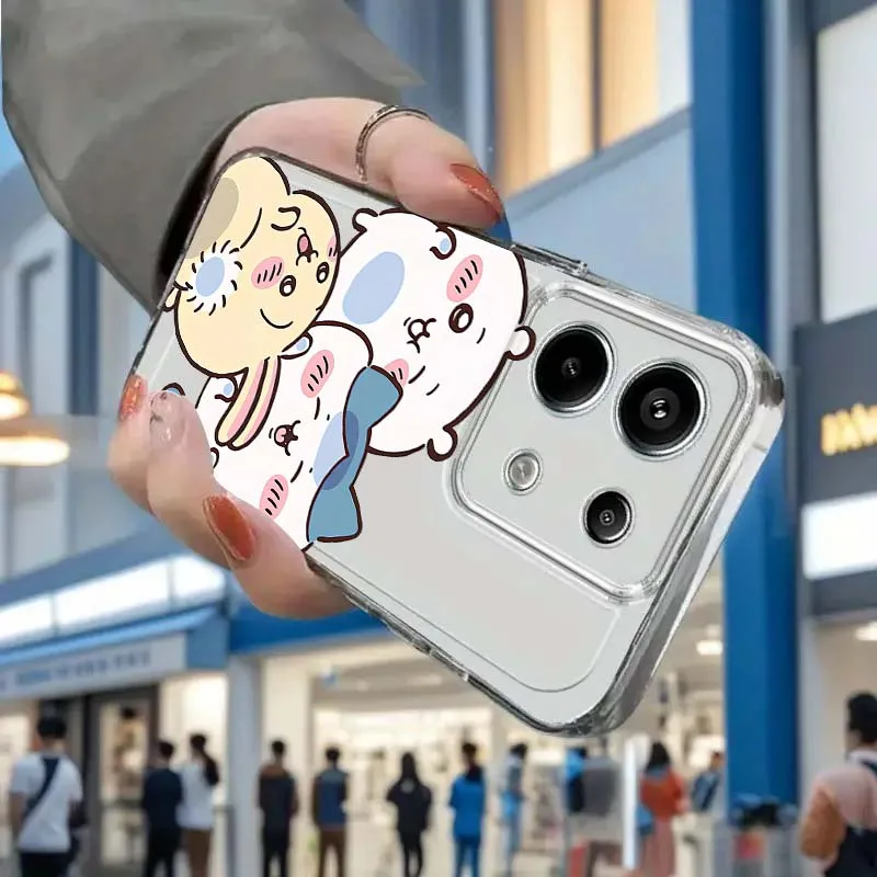 Usagi Chiikawa Hachiware For Xiaomi Redmi Note 8 8T 9 9T 11E 12 13 14 Pro Plus Turbo 5G Fashion TPU Transparent Phone Case