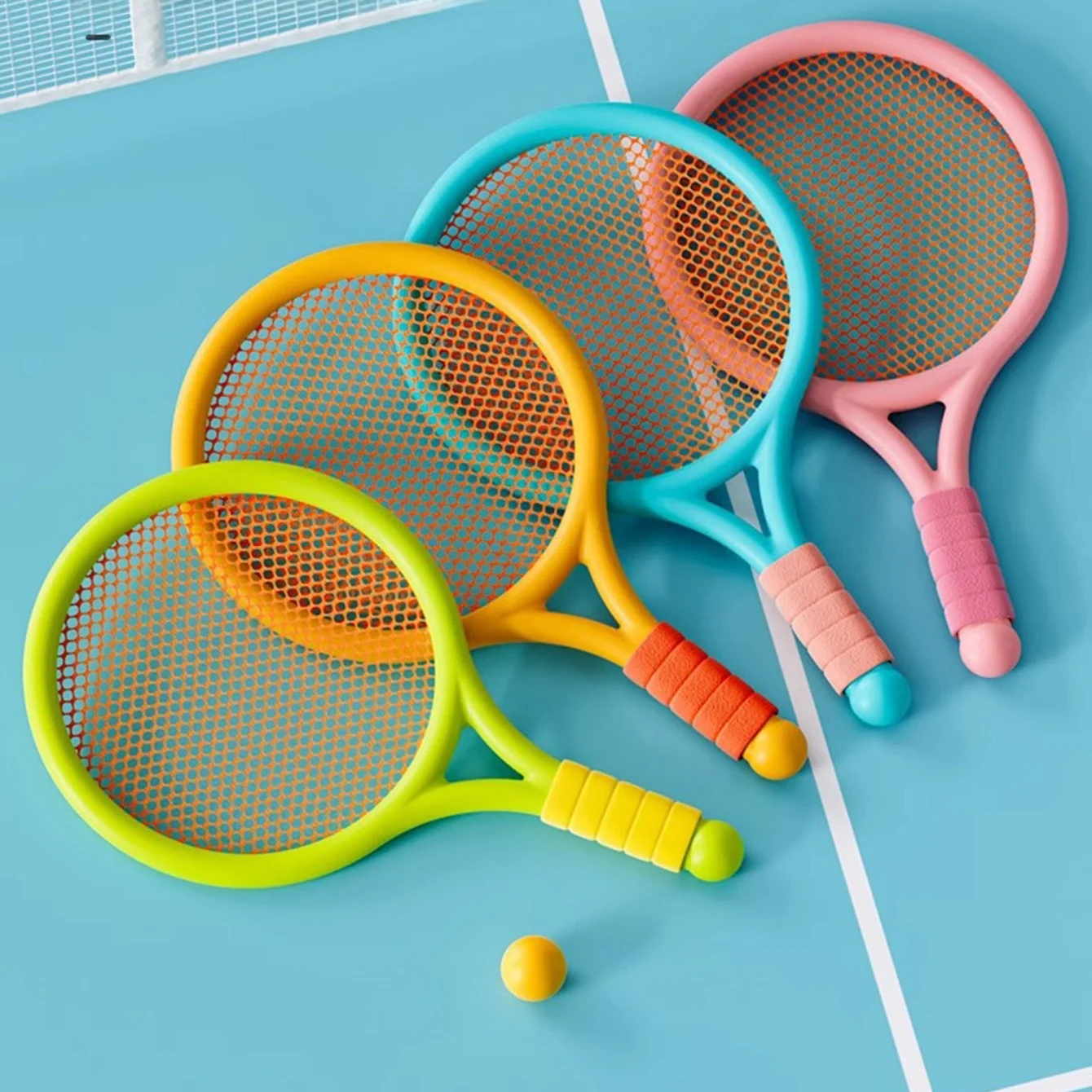 مضرب تنس للأطفال، لعبة رياضية خارجية ترفيهية، مضرب كرة الريشة، مجموعة ألعاب رياضية لرياض الأطفال