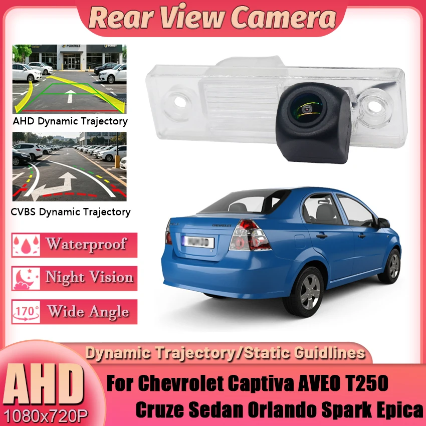 170 Degree HD CCD 1080x720P Fisheye Lens Rear View Backup Camera For Chevrolet Captiva AVEO T250 Cruze Sedan Orlando Spark Epica