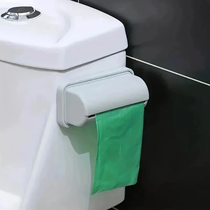 1PCS Wall mounted storage bin, garbage bag dispenser, kitchen and bathroom storage device