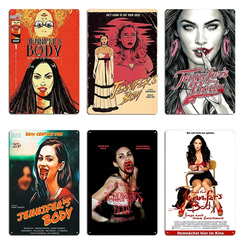 Original Jennifer S Body Jennifer's in Comics she's going to eat your soul Metal Party Cinema Print Club Bar Tin Sign Poster