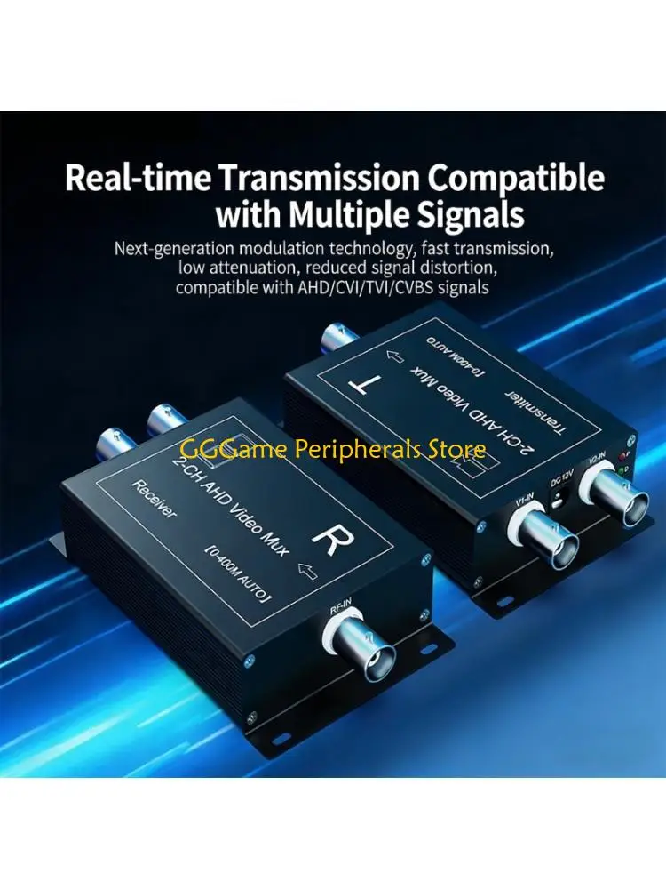 

U55B 2CHs AHDs Coaxial Multiplexer Expander 1 Line Transmits 2Channel surveillances