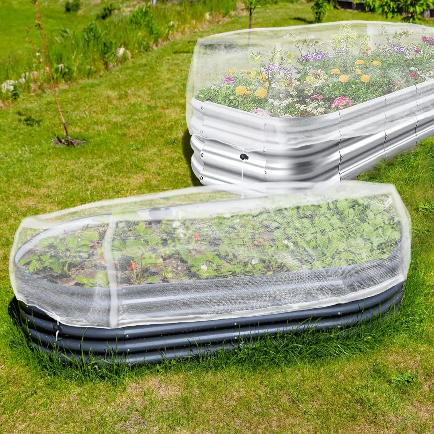 

Garden Plant & Flower Bird-Net Barrier Bed-Cover – PE Mesh , Fruit-Veggie Pest Protection, Reusable Outdoor Crop Shield