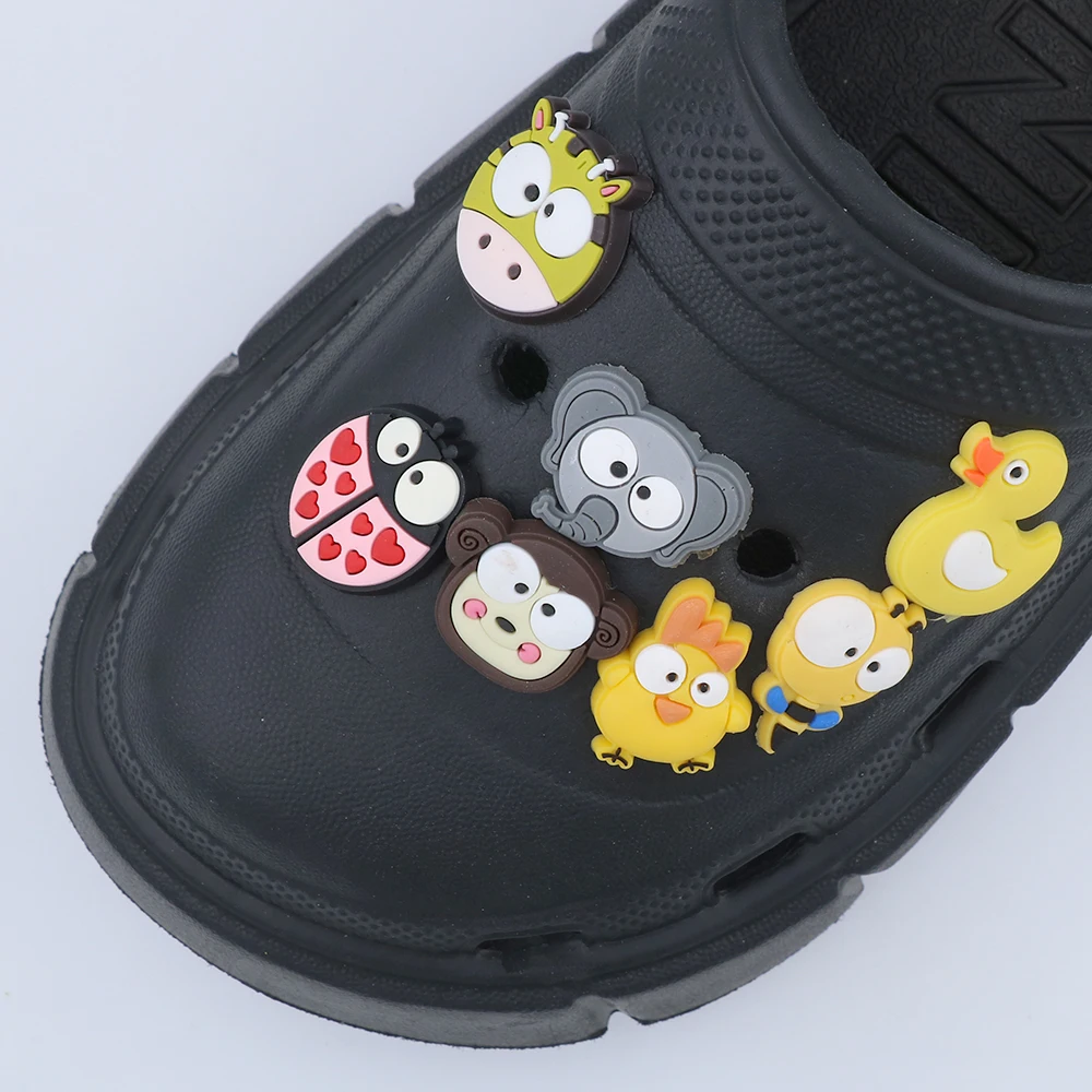 Shoe Decorations Charms Pvc Cute 1 Piece Cartoon Elephant Ornament Ladybug Animal Shoe Accessories New Year Party Gift - Detail 1
